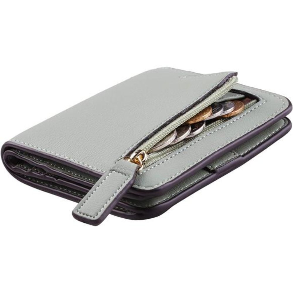 Womens Rfid Blocking Small Compact Bifold Luxury Genuine Leather Pocket Wallet